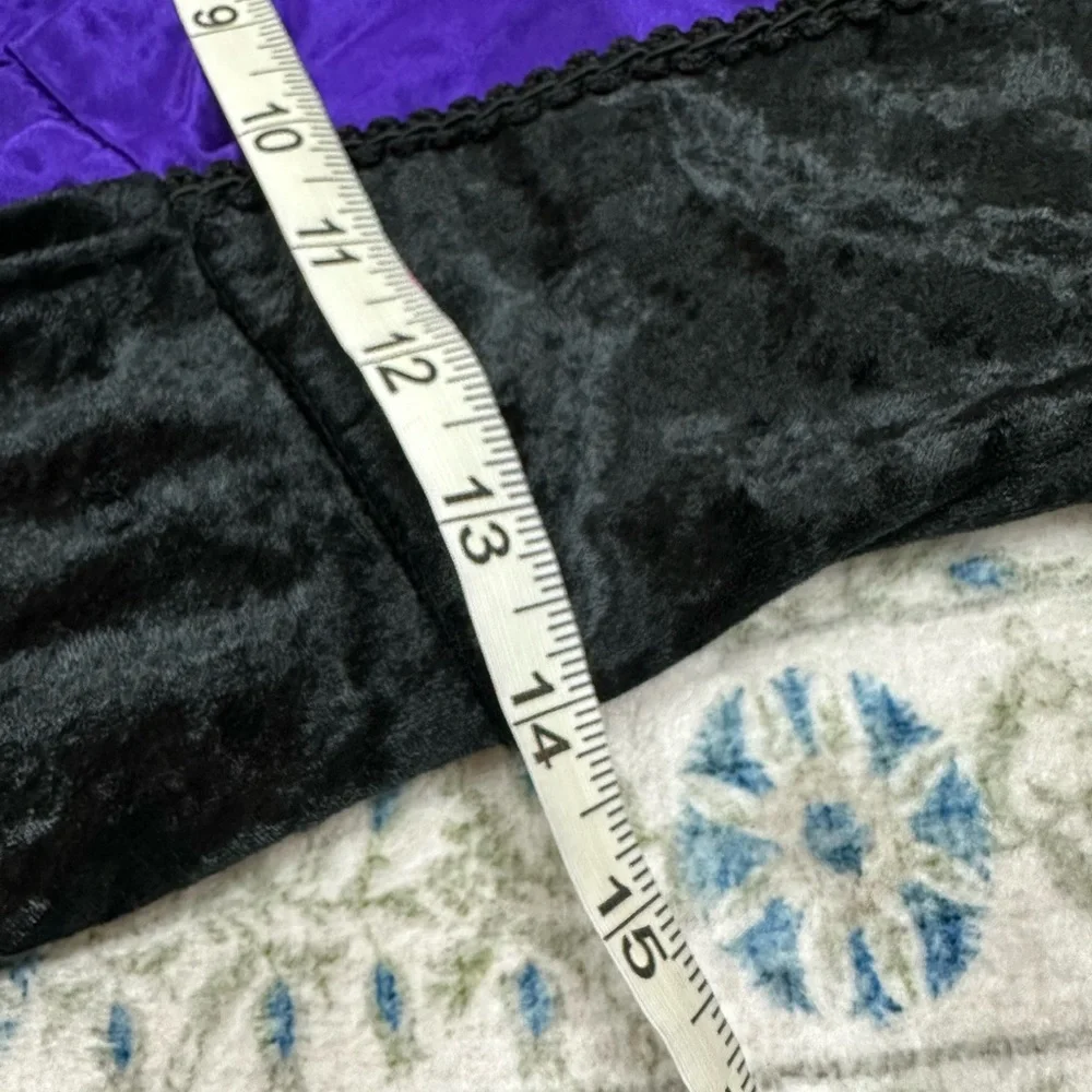 Vintage Lip Service Purple Black Velvet Gothic Renaissance Vampy Maxi Dress - Picture 7 of 10